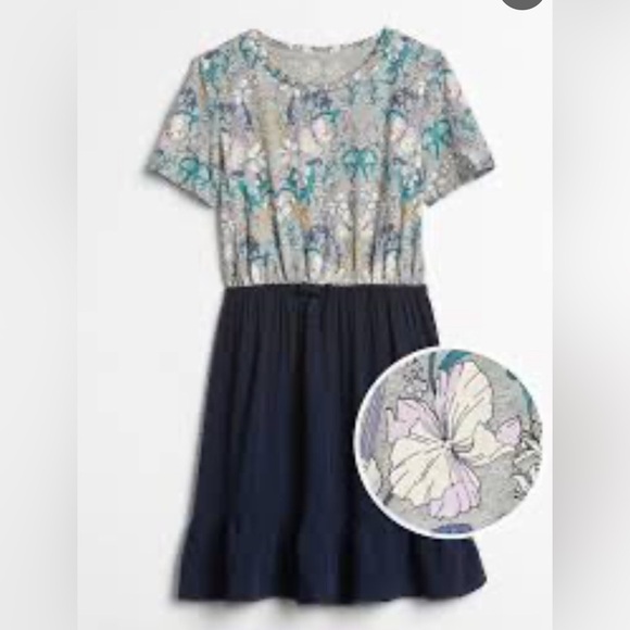 Nwt Print Mix-Fabric Dress size L(10) - Picture 1 of 5